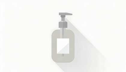 Obraz premium Soap Dispenser on White Background with Shadow Graphic