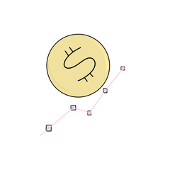 money increase business icon design