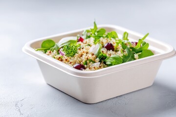 Salad container mockup for fresh and healthy meals