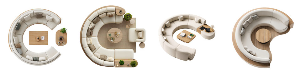 Modern Round Sofa Arrangements: Cozy Interior Design