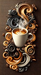cup of coffee art 