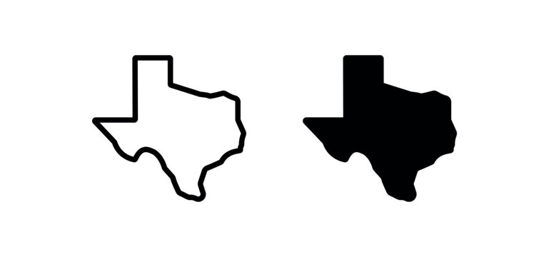 Texas map icon. texas symbol. texas icon png and vector illustration on transparent background.