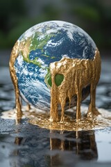 Melting Earth, a symbol of environmental crisis