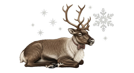 Isolated Reindeer