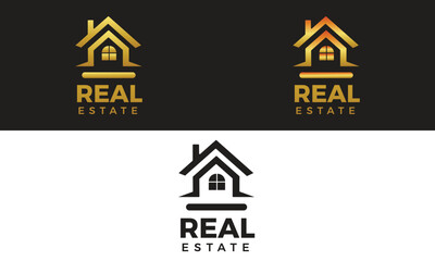 Real estate logo design with full branding business card, stumps, email signature, and social media kit