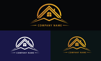Real estate logo design with full branding business card, stumps, email signature, and social media kit