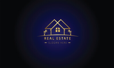 Real estate logo design with full branding business card, stumps, email signature, and social media kit