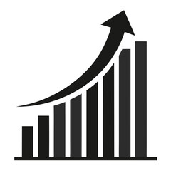 business graph with arrow