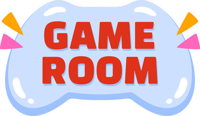 Game room banner label

