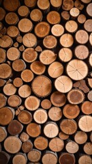 Warm Wooden Texture Background Natural Wood Circles.