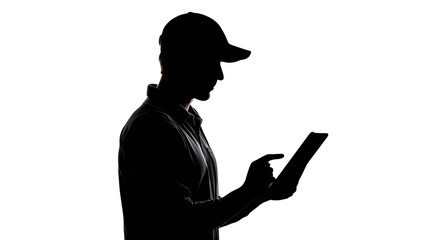 Stylish man in black shirt, a monochrome portrait capturing fashion and masculinity