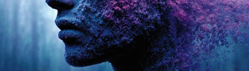 Fototapeta premium Melatonin level concept. Abstract representation of human emotions through vibrant colors.