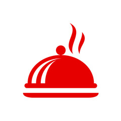 cloche icon hot isolated vector. illustration red and black