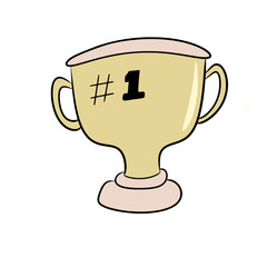first place cup business icon design