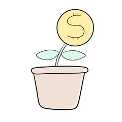 money growth business icon design