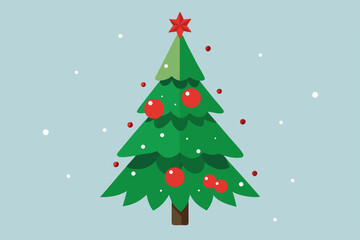 christmas tree vector illustration