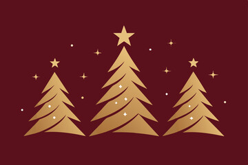 Obraz premium christmas tree vector illustration