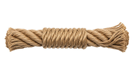Isolated Rolled Brown Rope