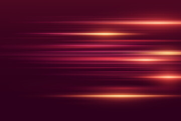 Abstract glowing light motion lines for speed effect.