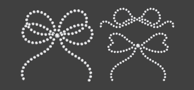 Jewel Rhinestone Ribbon Element