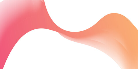 Curve shape flow vector abstract background in red and yellow gradient, motion art,