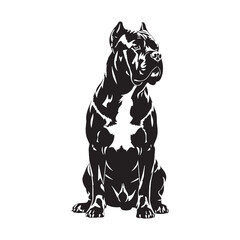 An iconic Cane Corso digital black representation, clearly identifying the breed - Cane Corso silhouette - Cane Corso Vector - Silhouette of Cane Corso - dog vector

