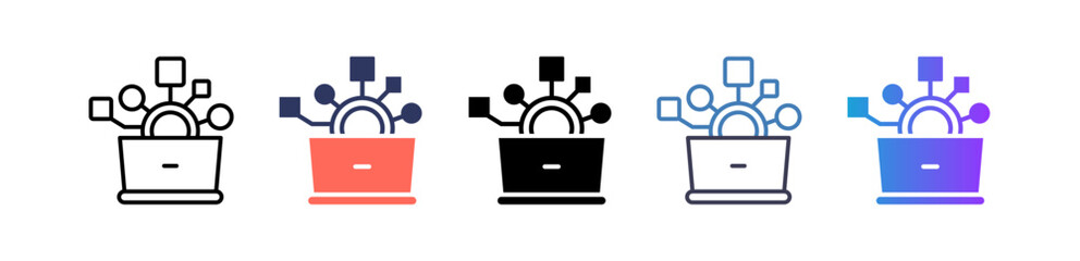 Digitalization multiple icon