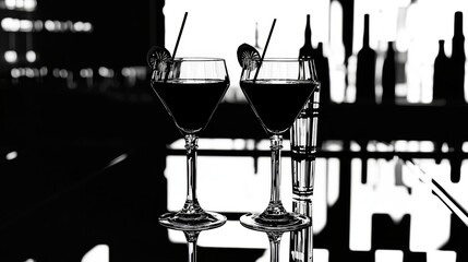 Two martini glasses with a lime wedge in each