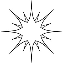 Sparkle Burst  icon of fire, thunder, and stars in pastel hand-drawn vector format.