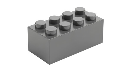 Isolated Gray Building Block