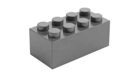 Isolated Gray Building Block