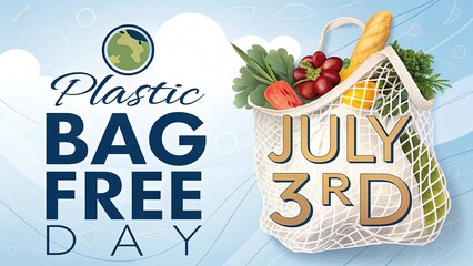 International Plastic Bag Free Day Colorful carrots, tomatoes, cucumbers and apples packed sustainably with care.
