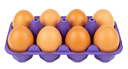 Isolated Eggs in Carton