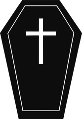 Obraz premium cross on black vector illustration on transparent background