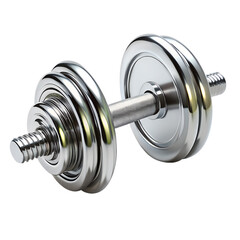 Naklejka premium Dumbbell with Metal Grip on White Background