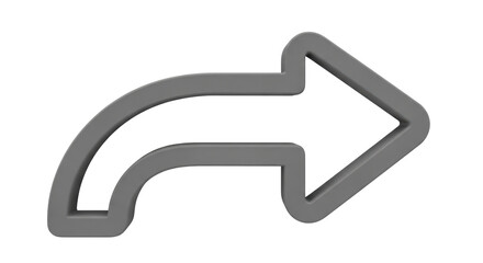 Isolated gray share arrow icon