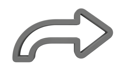 Isolated gray share arrow icon