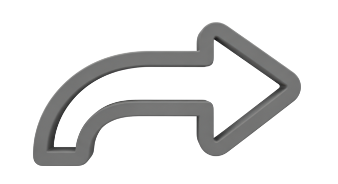 Isolated gray share arrow icon