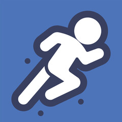 Sport vector, logo, sign and symbol. Man fast run icon vector, Running sport person silhouette icons. Man run vector illustration.	