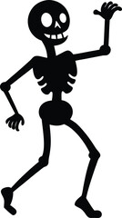 Walking skeleton full body vector design 