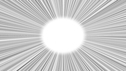 Comic Focus Lines with Transparent Background – Radial Burst Effect for Manga