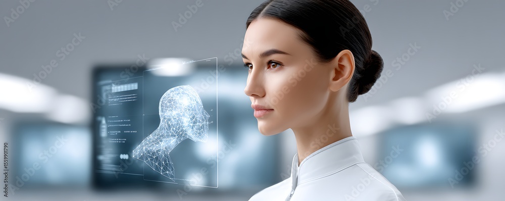 Poster documentary style image of data scientists analyzing clinical trial data, collaborative effort, mult