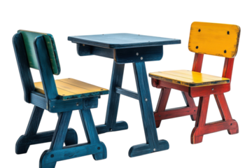 Charming Vintage Children s School Desk Chair Set Retro Furniture Classroom Decor Education
