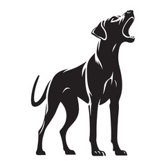 Authentic Rhodesian Ridgeback canine digital black visual - Rhodesian Ridgeback silhouette - Rhodesian Ridgeback Vector - Silhouette of Rhodesian Ridgeback - dog vector

