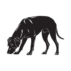 Proud Rhodesian Ridgeback digital black image - Rhodesian Ridgeback silhouette - Rhodesian Ridgeback Vector - Silhouette of Rhodesian Ridgeback - dog silhouette

