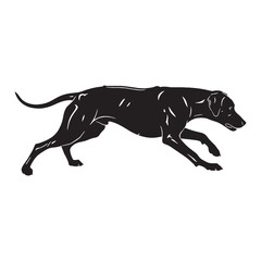 Powerful Rhodesian Ridgeback digital black vector - Rhodesian Ridgeback silhouette - Rhodesian Ridgeback Vector - Silhouette of Rhodesian Ridgeback - dog silhouette

