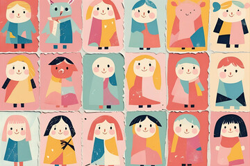 Zine‑style pastel collage