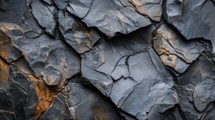 Close-up view of dark stone surface