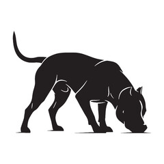  a unique Pitbull digital black design, perfect for a distinctive canine silhouette - Pitbull silhouette - Pitbull Vector - Silhouette of Pitbull - dog silhouette

