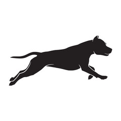 Presenting a Pitbull digital black profile, with clean, sharp edges - Pitbull silhouette - Pitbull Vector - Silhouette of Pitbull - dog vector

